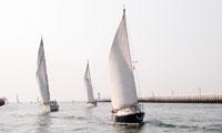 noordzee, zeilen, zeilboot, haven, nieuwpoort