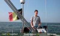 kapitein bart zeilend op de noordzee